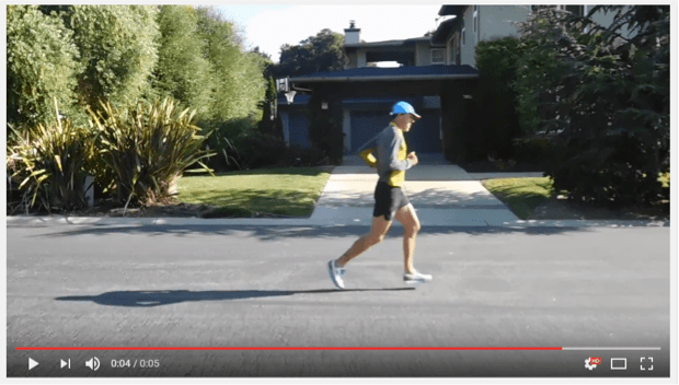 An example of a side profile video featuring a runner